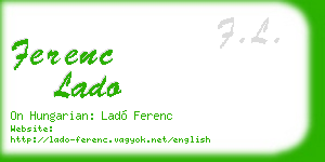 ferenc lado business card