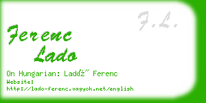 ferenc lado business card